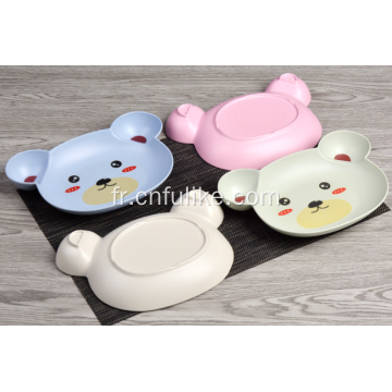 Assiettes en fibre de bambou en forme d&#39;ours mignon pour les enfants